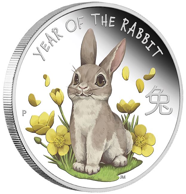 Baby Hase 2023 1/2 Oz Silber Proof coloriert +Box +COA*