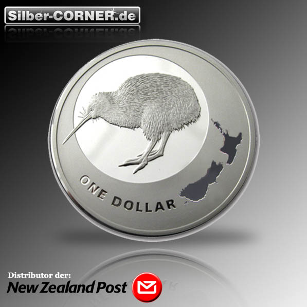 Kiwi 2009 1 Oz Silber Proof + Box + COA*