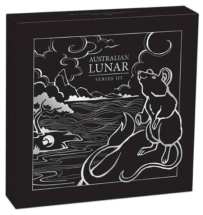 Umverpackung Zertifikat Lunar 3 Maus 1 KG Silber Privy Mark