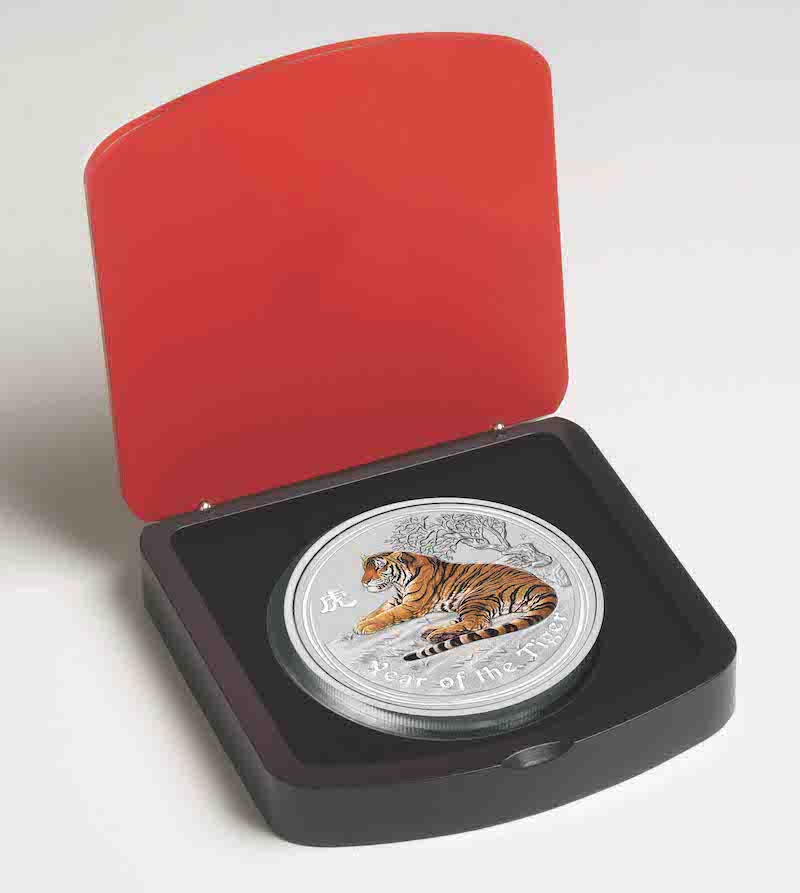 Lunar 2 - Jahr des Tigers - 1 KG Silber Gemstone 2010 + Box + COA