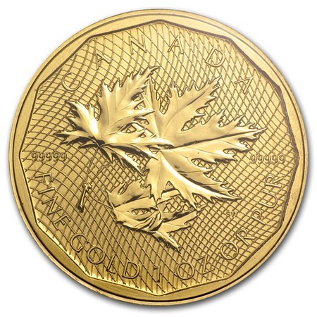 1 Unze Maple Leaf 5x9 Goldmünze 2012