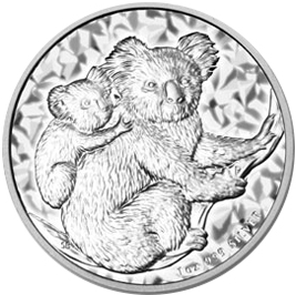 Koala 1 Unze Silber 2008 Revers Motiv Mutter und Kind
