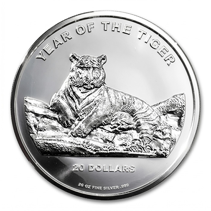 Cook Island Tiger 20 Unzen Silber 2010. Hier kaufen und verkaufen zu Top Preisen.