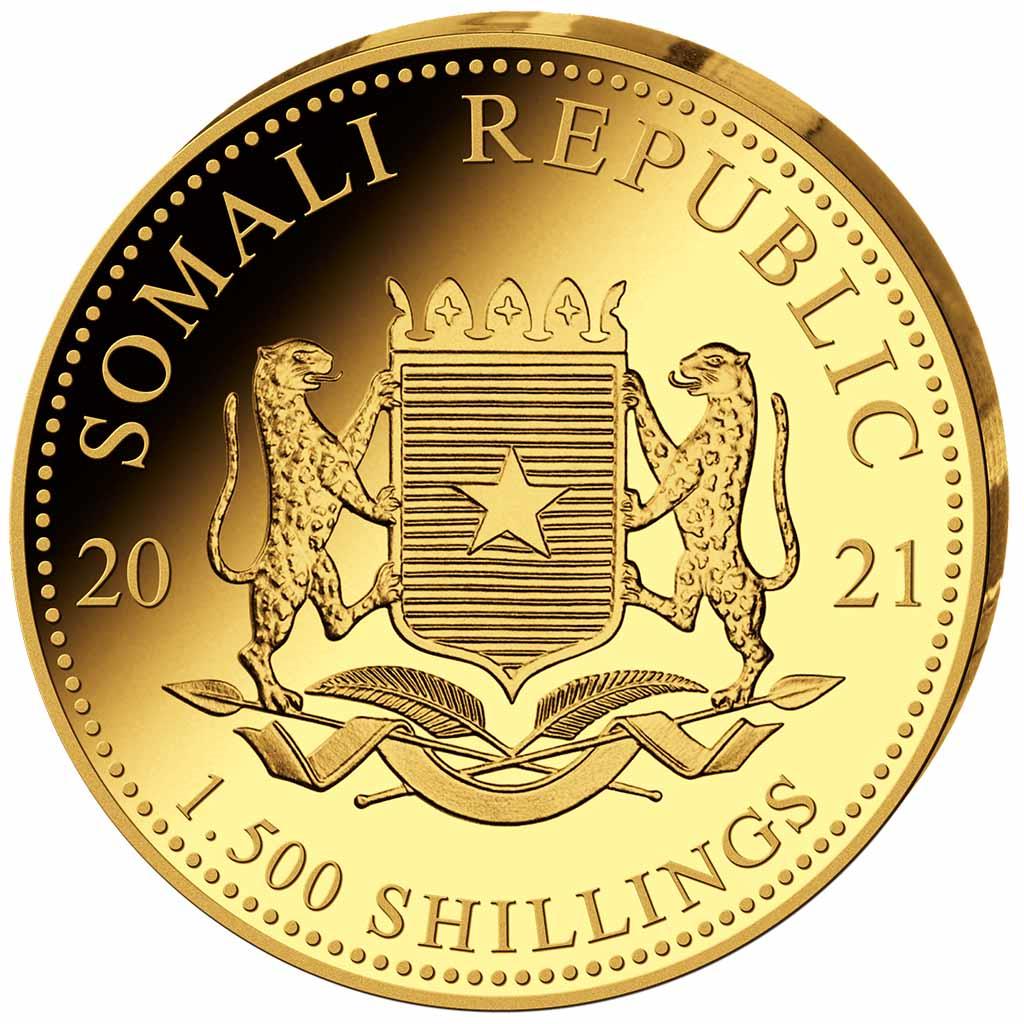 1.500 Schillings Gold 2021 Elefant