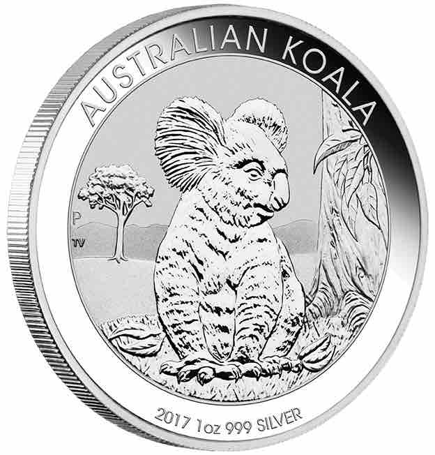Koala 1 Unze Silber 2017 Revers Motiv Koala am Baum