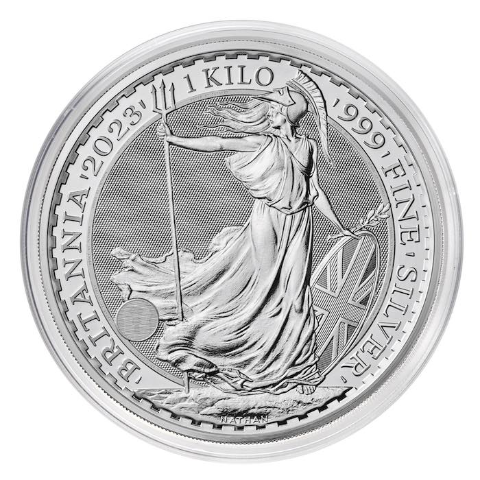 1 KG Silbermünze Britannia gekapselt