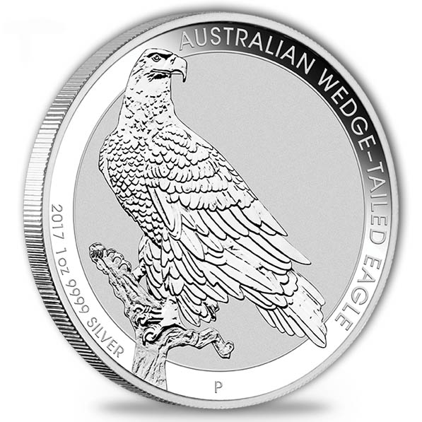 Motivseite Australien Wedge-Tailed Eagle 1 Unze Silber 2017