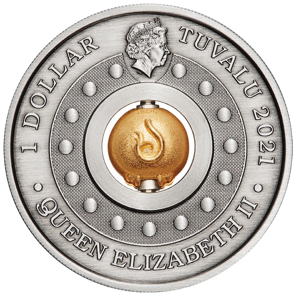 1 Dollar Rotating Ochse Silbermünze