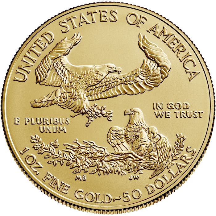 American Eagle 1 Unze Gold Typ 1 Adlerfamilie