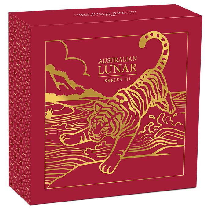 Verpackung Lunar Tiger 1 Oz Gold Proof