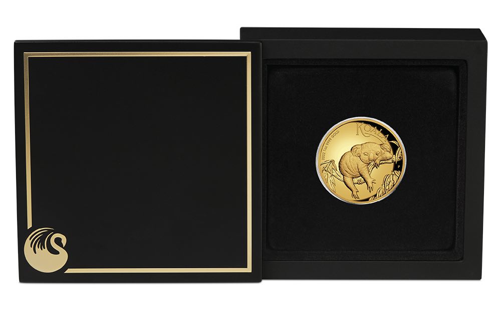 Sammlerbox Koala 1 Oz High Relief 2022 Gold