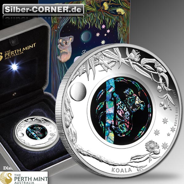 Australian Opal Series - Koala 1 Oz Silber Proof + Box + COA*