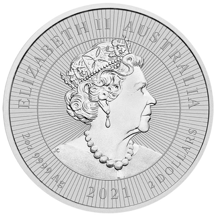 Next Generation Platypus 2 Oz Silber 2021 Avers Elizabeth II