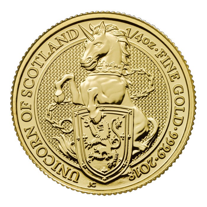 Unicorn of Scotland 1/4 Unze Gold 2018 kaufen verkaufen