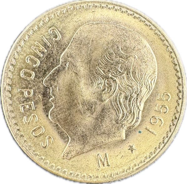5 Pesos Centenario Goldmünze 