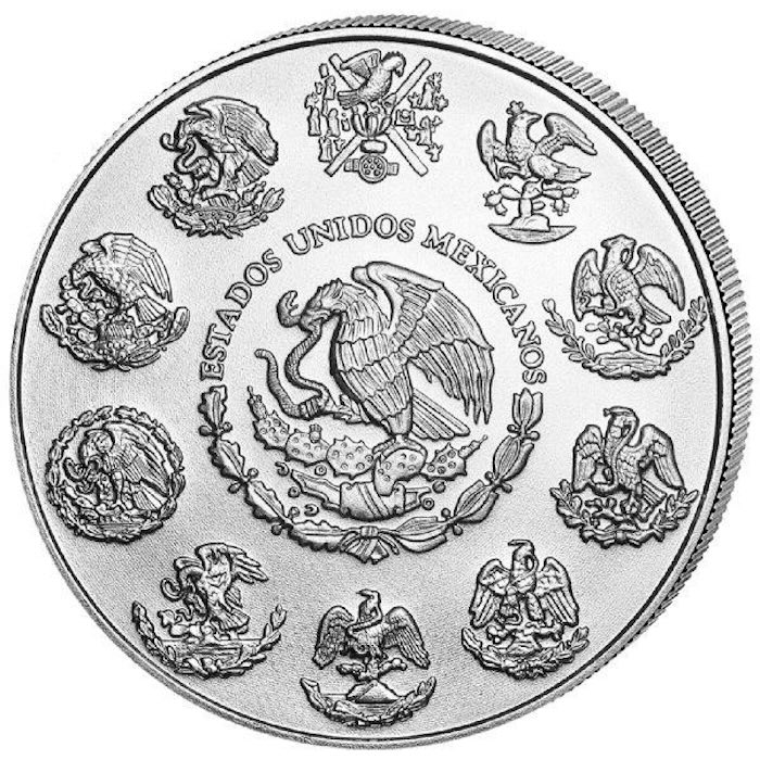 Mexico Libertad 2 oz Silber Wappenseite
