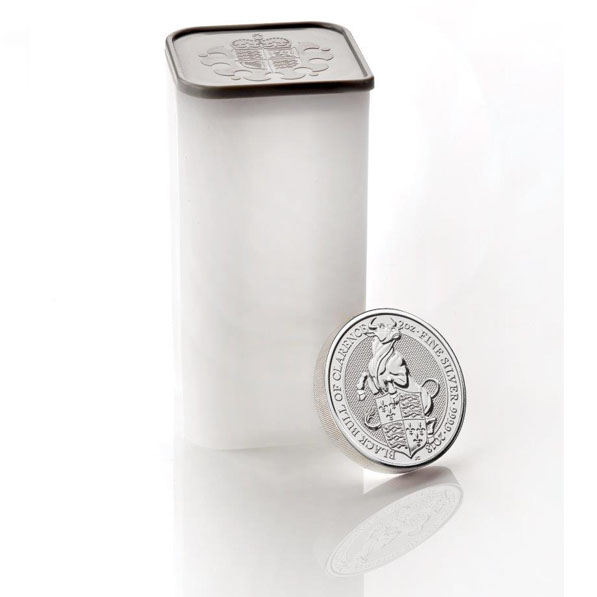 Original Royal Mint Tube - Queens Beasts 2 Oz Silber