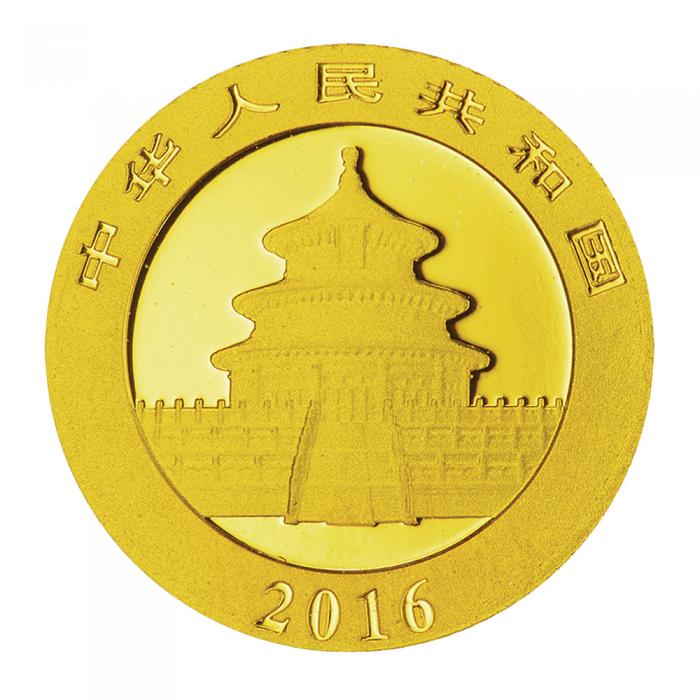 2016 China Panda Goldmünze 3 Gramm 