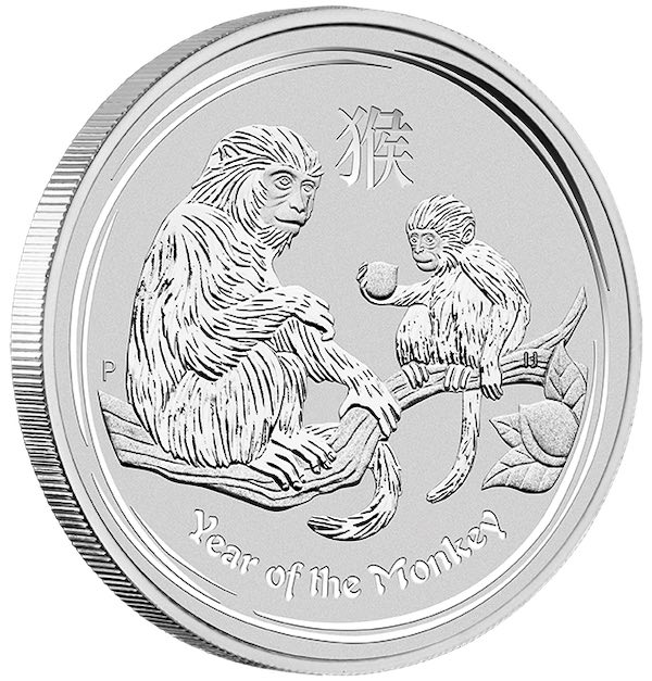 Lunar II Jahr des Affen 2016 5 oz Silber Motiv