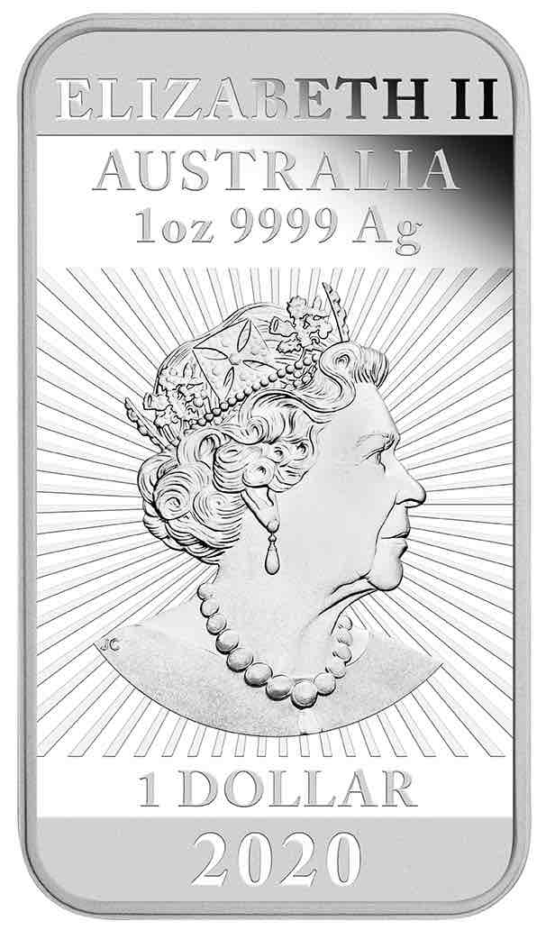 1 Dollar Drache Rectangular Polierte Platte 2020