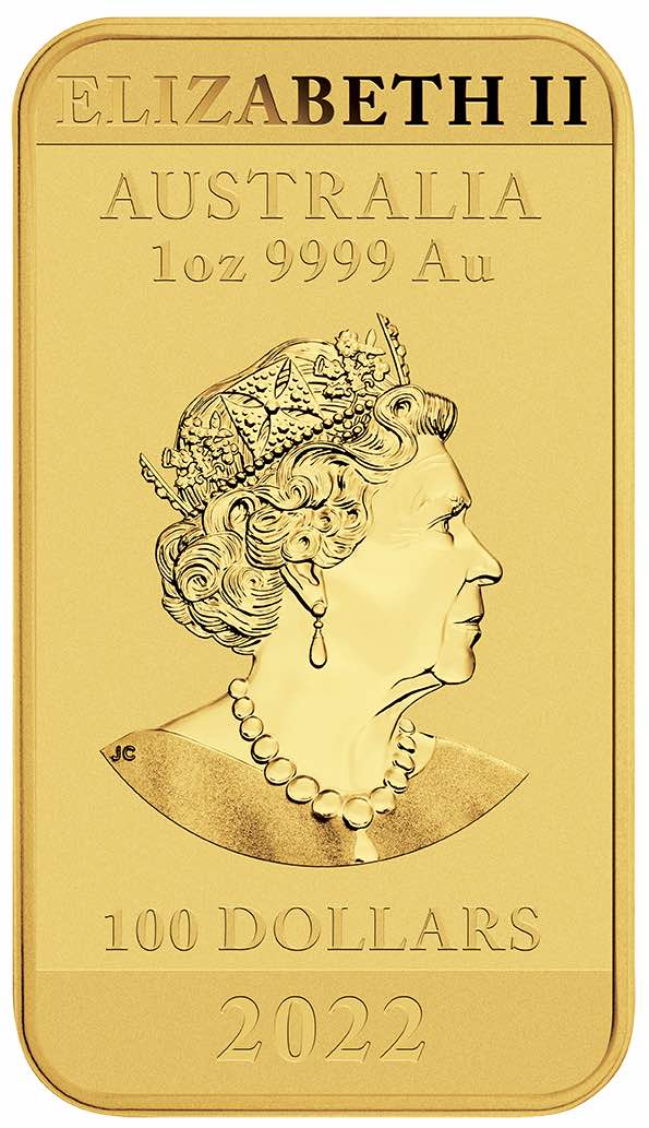 100 Dollar Rectangular Drache 2022 Goldmünze