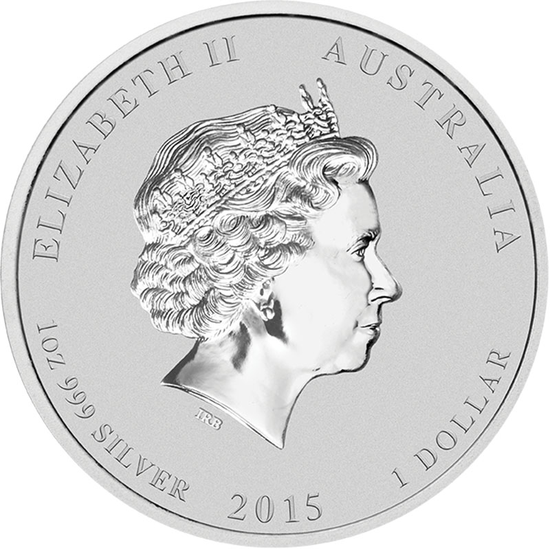 Wertseite Lunar II Ziege 1 Unze Silber 2015 Nennwert