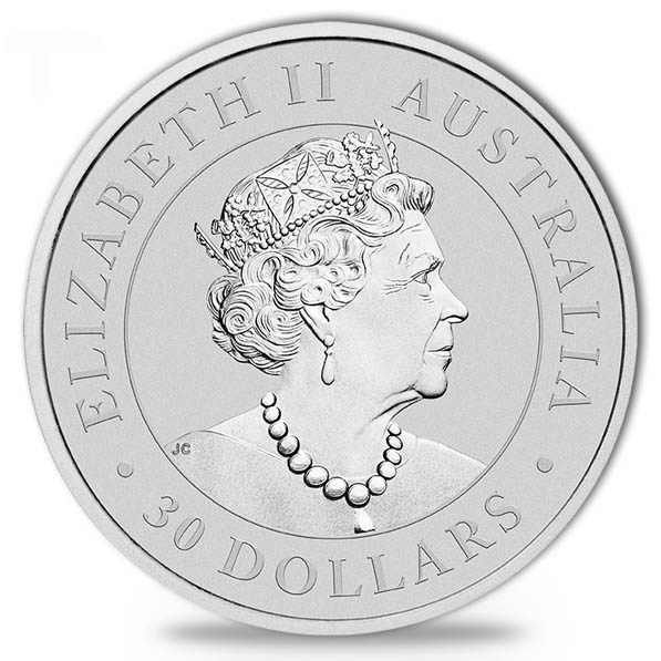 Wertseite der 30 Dollar Australien Koala 1 kg Silber 2019