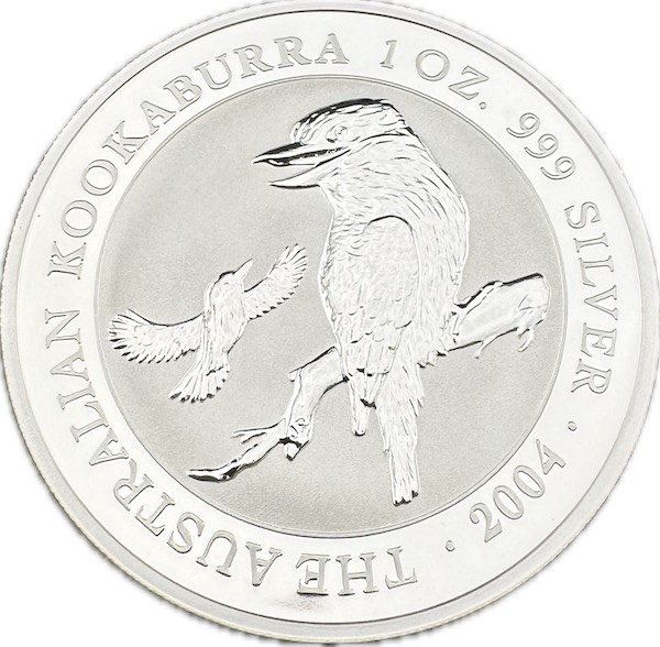 Kookaburra 1 Unze Silber 2004