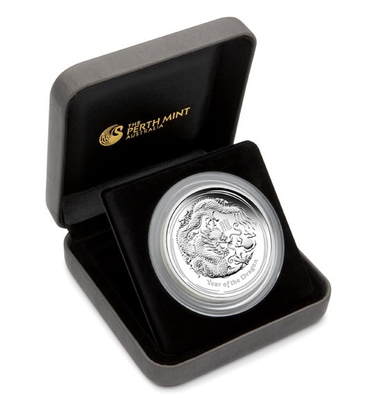 Lunar II Drache 5 Unzen Silber Proof 2012 Box