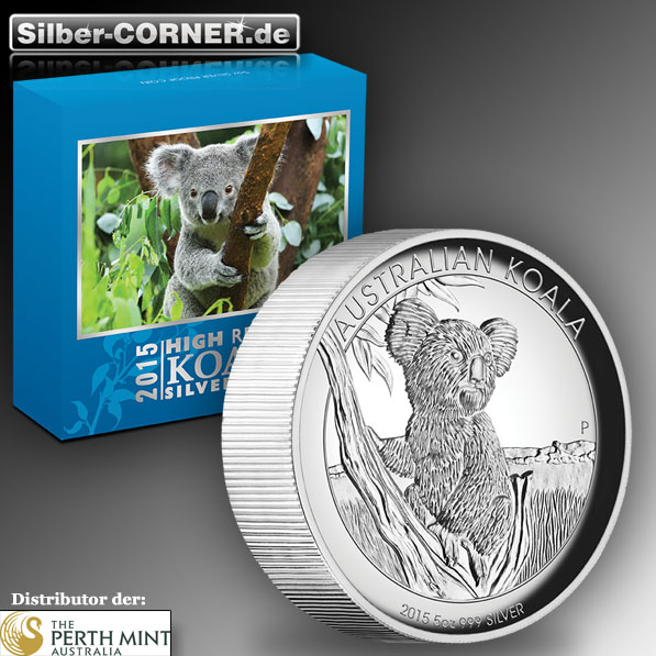 5 Oz Koala Silber High Relief 2015