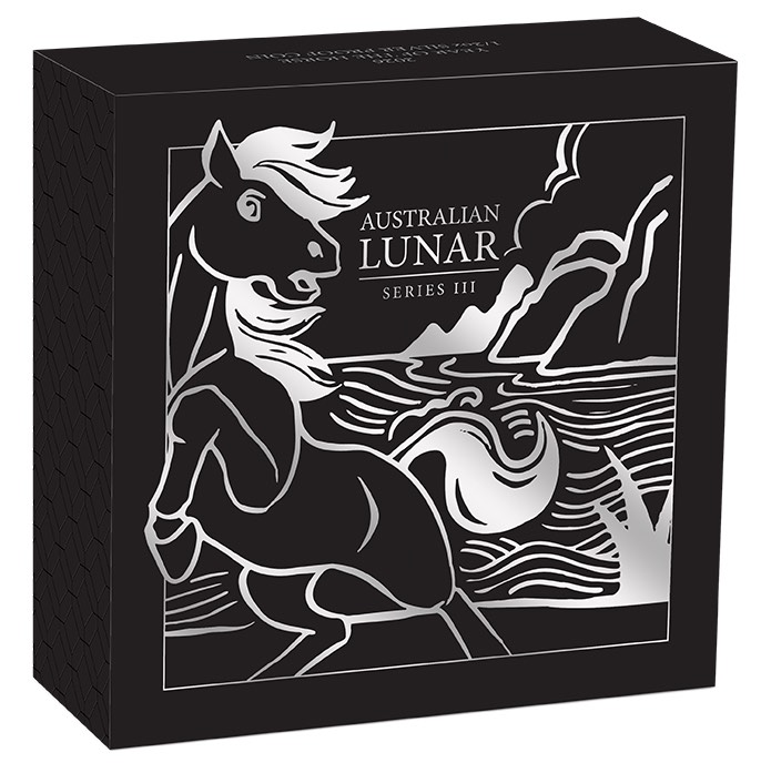 Umverpackung Lunar 3 Pferd 1/2 Oz Silber 2026