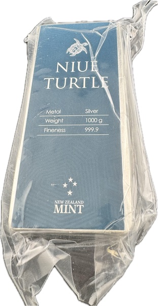 Niue Turtle 1 KG Silberbarren