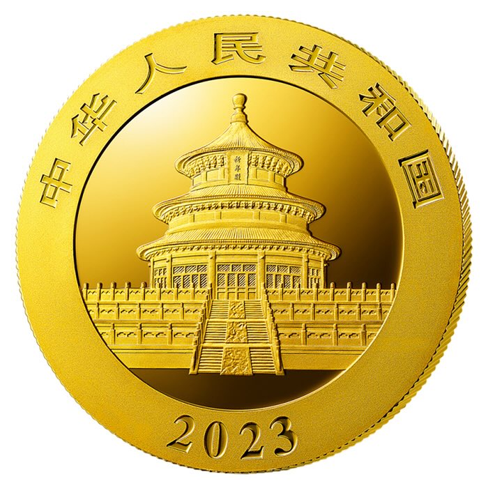 500 Yuan China Panda Goldmünze 2023