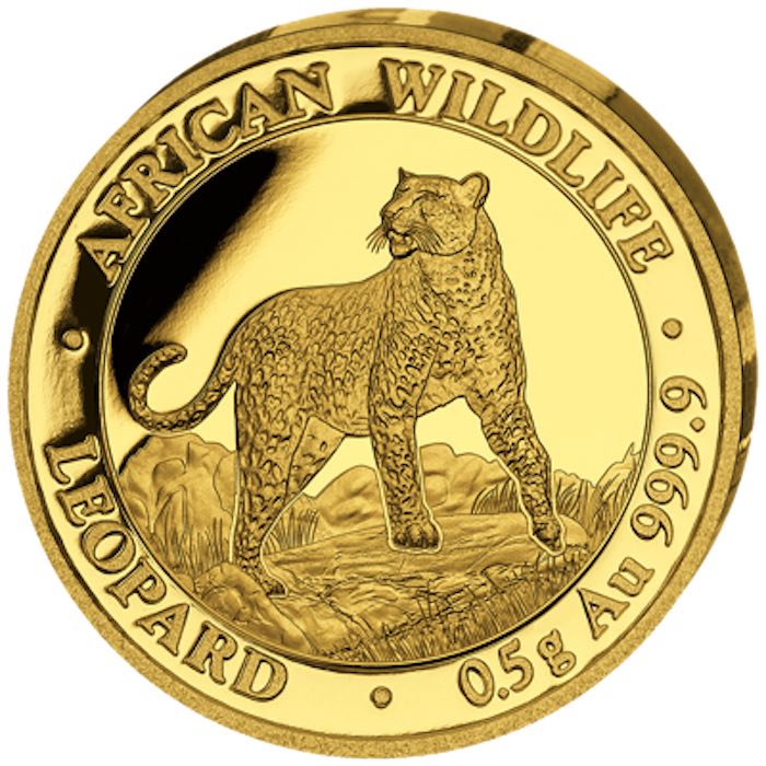 Somalia Leopard 0,5 Gramm Goldmünze 2022