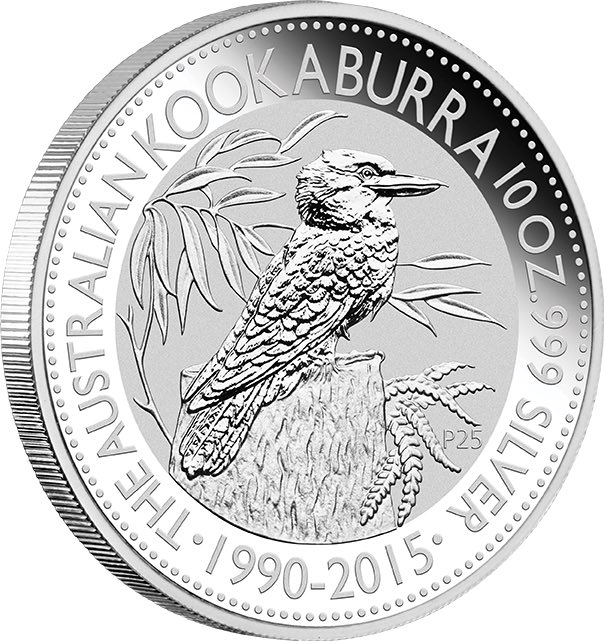 Australien Kookaburra 10 Oz Silber 2015 Jubiläumsausgabe
