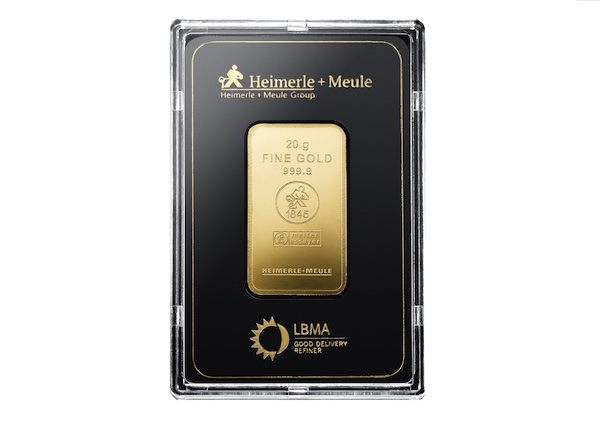 Heimerle & Meule 20 Gramm Goldbarren 