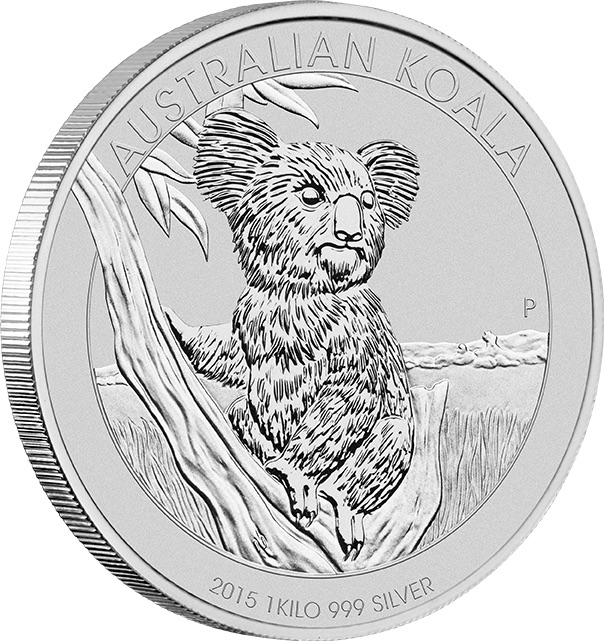 Australien Koala 2015 1 Kilogramm Silbermünze Motiv Rückseite