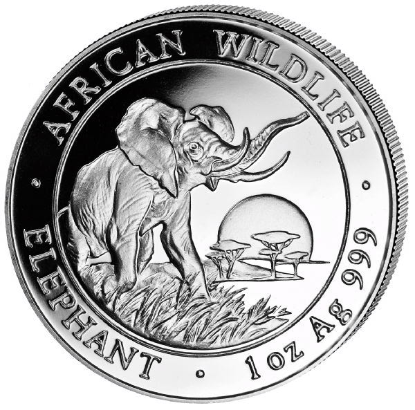 Somalia Elefant 1 Unze Silbermünze 2009