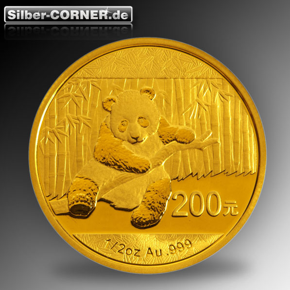 Vorderseite 1/2 Oz Gold Panda 2014