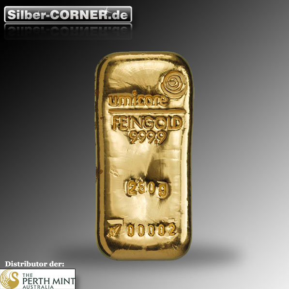250 Gramm Goldbarren Umicore