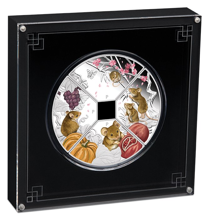 Quadrant Set Silber Maus 2020 in der Sammlerbox