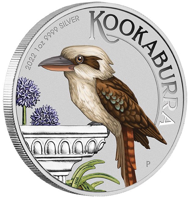 World Money Fair - Kookaburra 1 Unze Silber farbig 2022 +Box +COA*