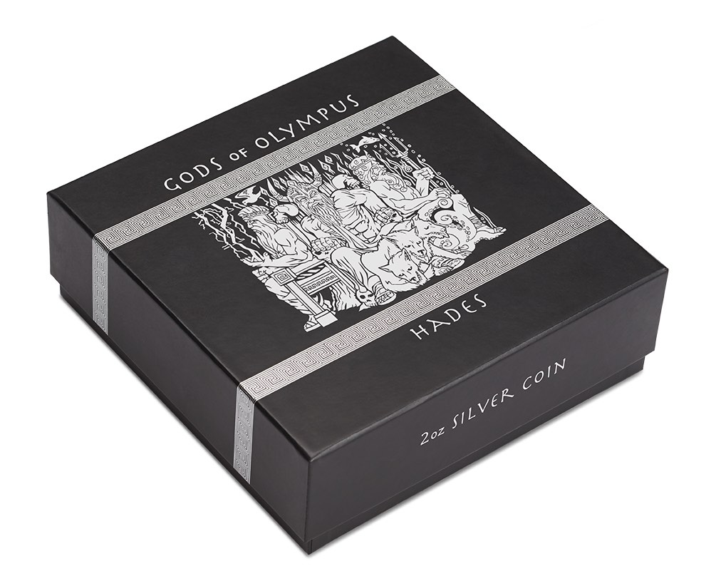 Umverpackung Gods of Olympus Hades Silber