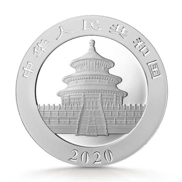 10 yuan Silbermünzen china panda 2020