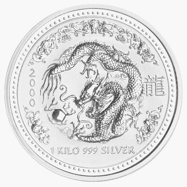 Lunar I Jahr des Drachen 2000 1 kg Silber Motiv
