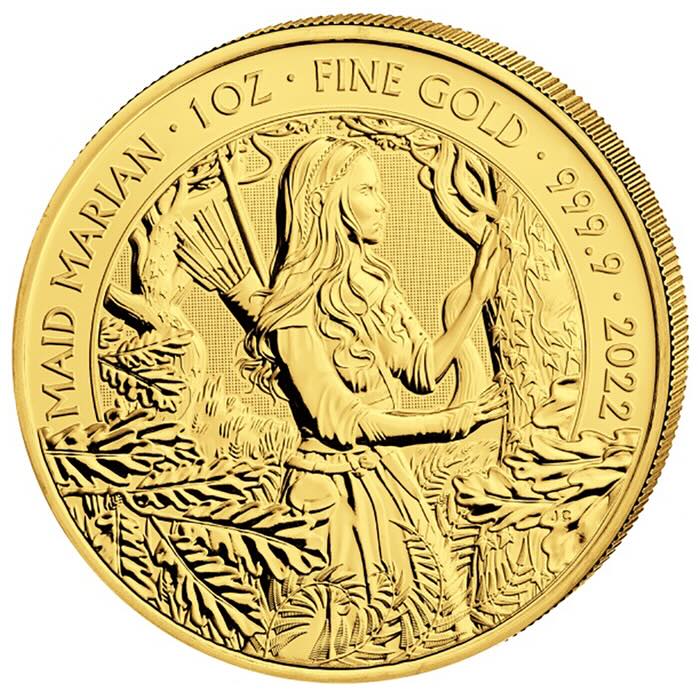 Maid Marian Goldmünze 2022 Rückseite