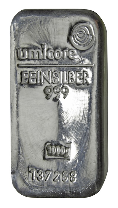 Umicore 1 KG Sliberbarren 