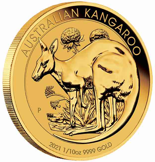 Känguru 1/10 Unze Goldmünze 2021