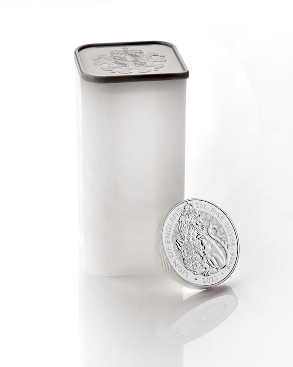 Müztube Lion of England 2 Unzen Silber 