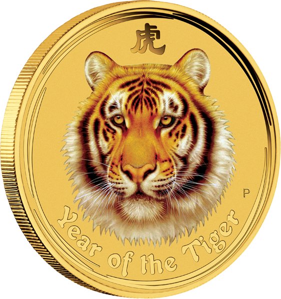 Lunar II Tiger 1/20 Unze Goldmünze 2010 kaufen oder verkaufen